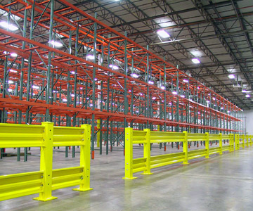 Guard Railing adds protection from damage Guard railing damage protection