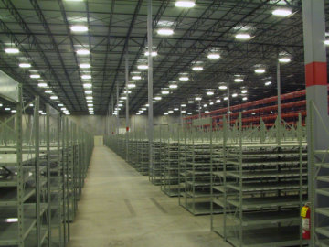 Open Steel Shelving prepared for future top deck