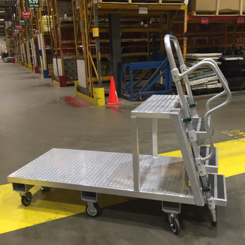 Aluminum, Custom Deck Cart with Ladder