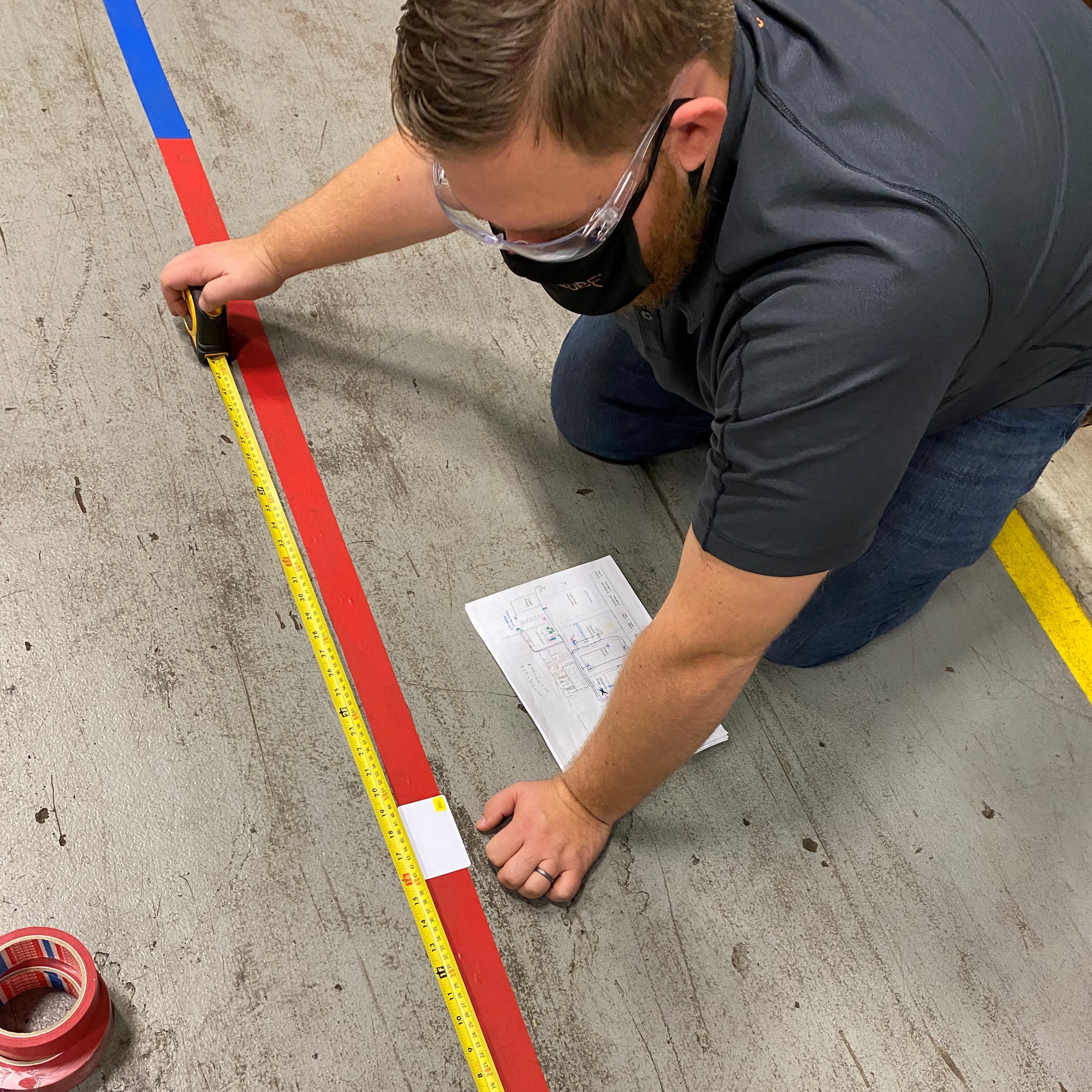 Laying tape for eQart