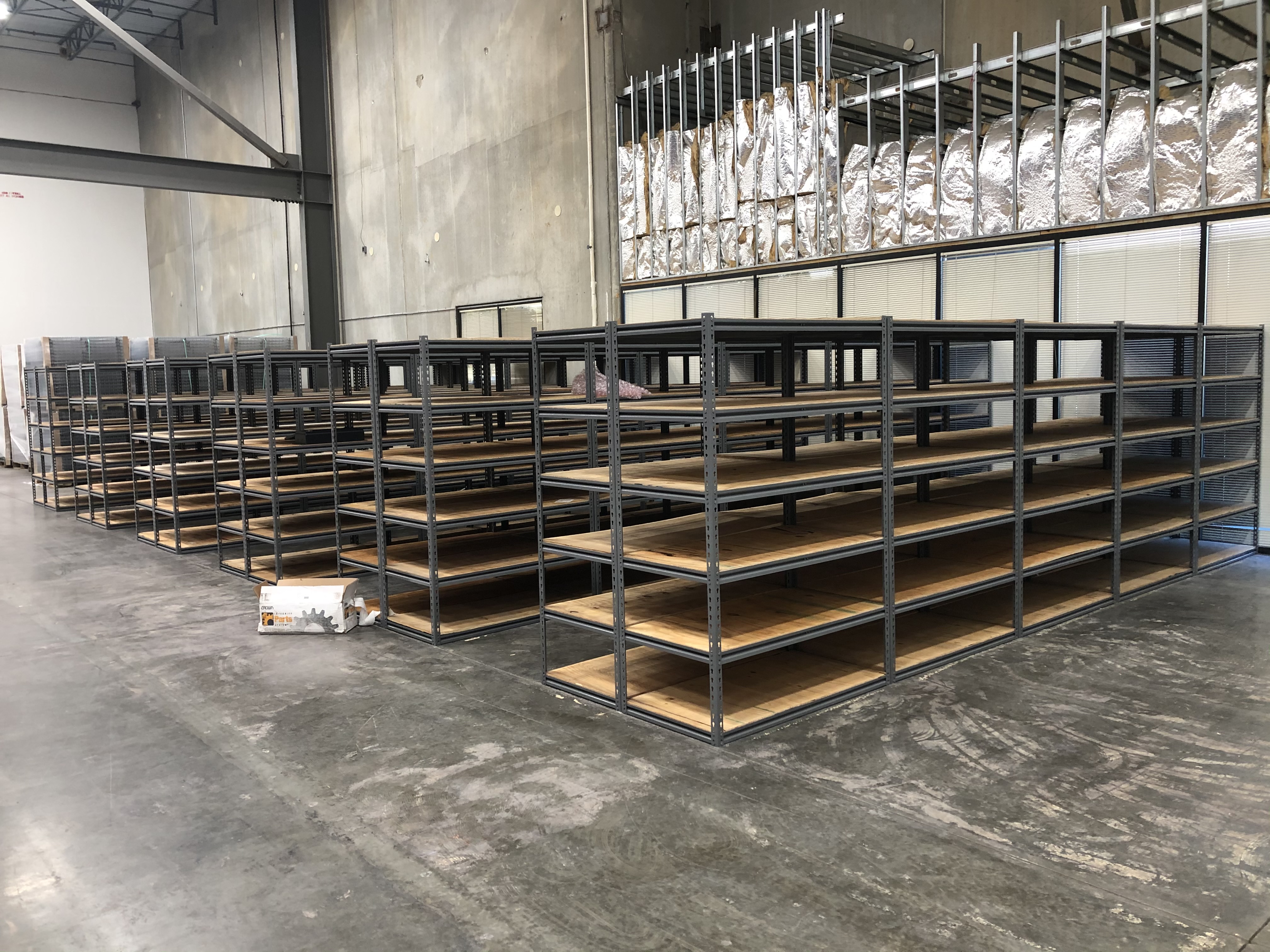 Rivet shelving
