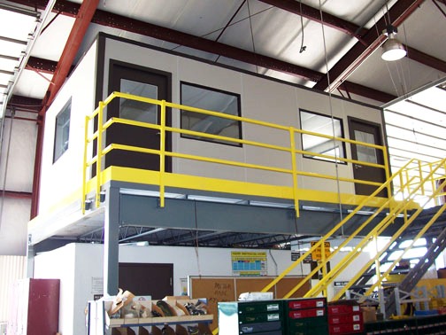 Panel Built in-plant office on top of mezzanine