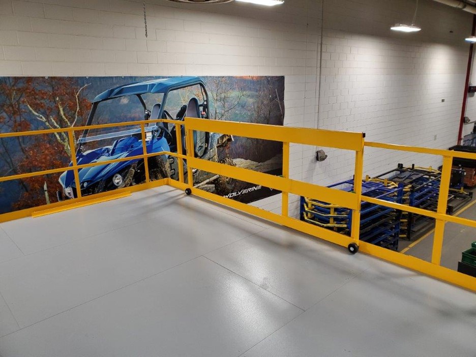 Mezzanine overlooking staircase