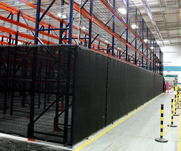 Modular Fencing with Cover and Rack Back Netting